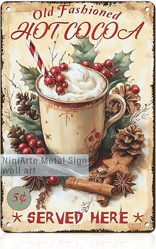 Miniatura 31 de Letrero de metal de café fresco, arte de pared retro para el hogar, cocina, cafetería, oficina, decoración de 8 x 12 pulgadas Café4,Café6,Perro