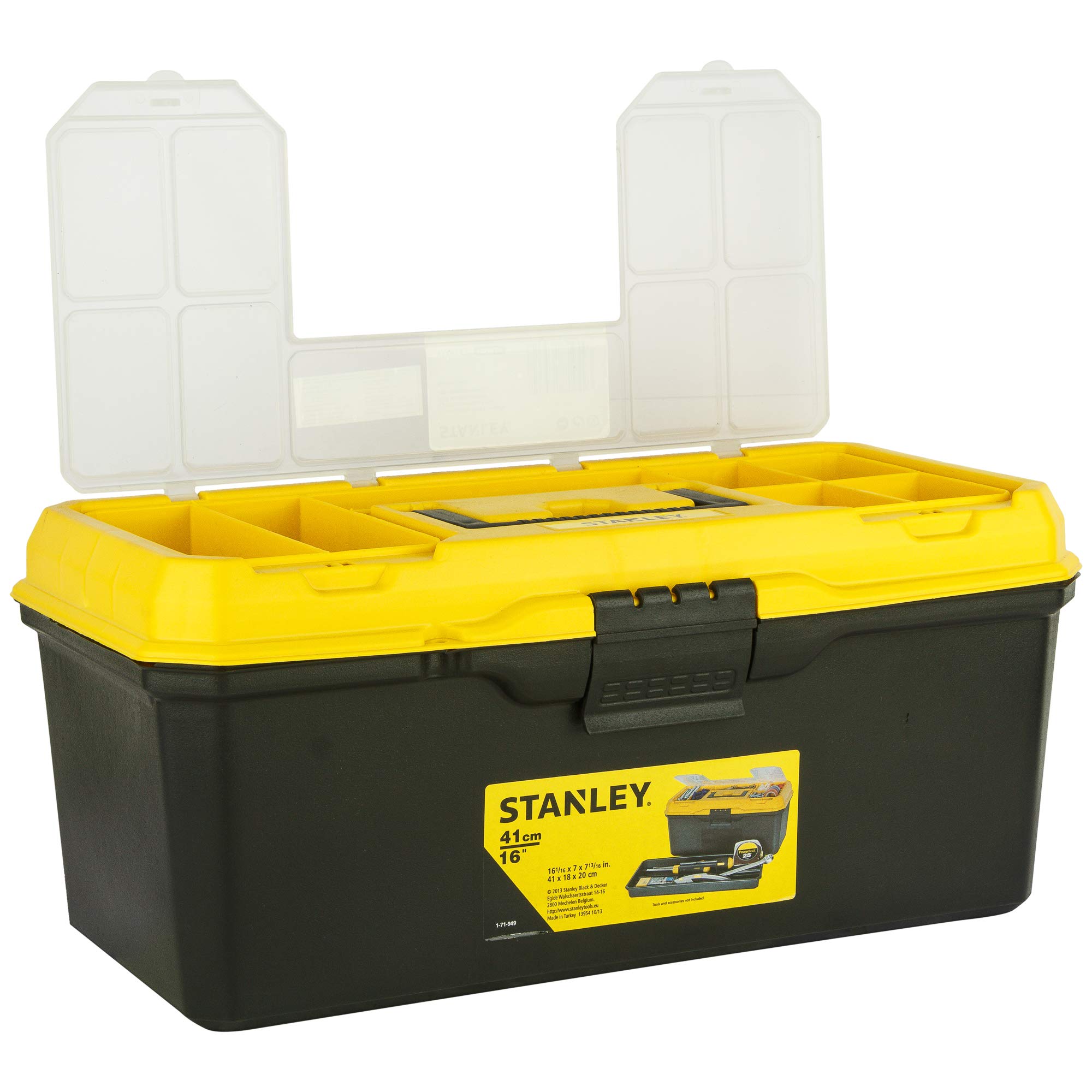 STANLEY Tool Box - Yellow Organizer with Clear Lid -4