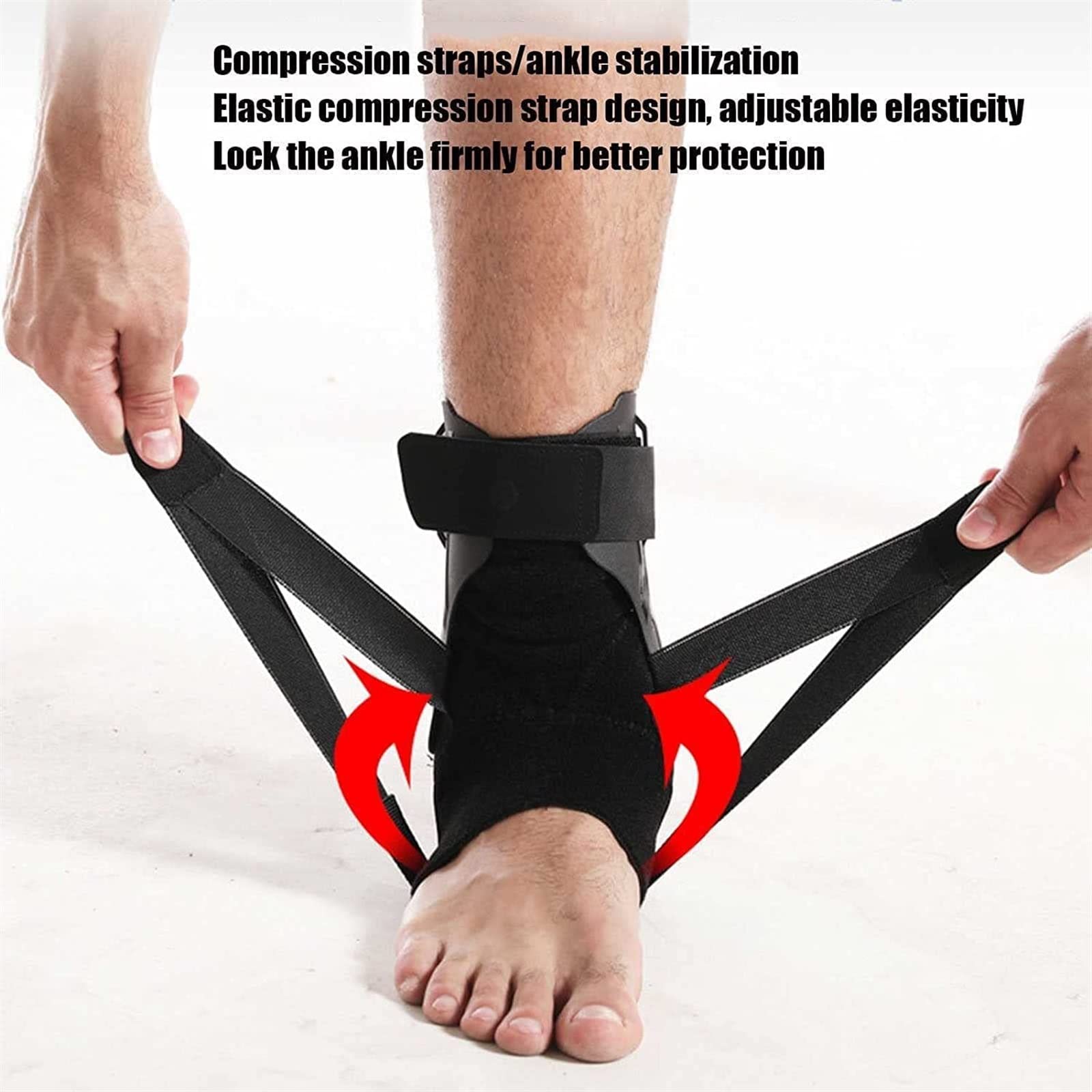 Bota para caminar Bota para fracturas para pies rotos para esguinces de tobillo Correa ajustable de punto Soporte de tobillo Correa deportiva Fijación de tobillo Tobillera de compresión Tobillera pa