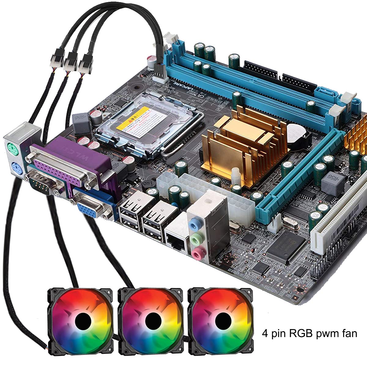 Cavo Splitter Per Ventole PC 4 Pin – Prolunga A Y Da 21,5 Cm – Confezione Da 3 Pezzi Per Alimentare Più Ventole