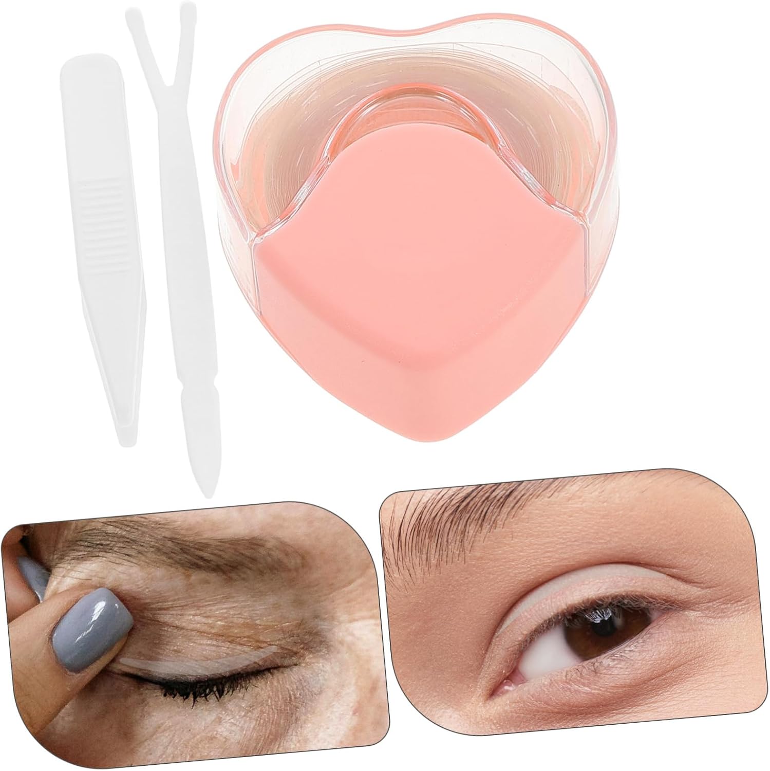 Generic 1 Set Double Eyelid Sticker Self Invisible Transparent Glue Eyes Strip Eyelid Tape Double Sided Two Lift Women Hooded Naturally Eyelids Pads Sticky Beauty for Polyester Material