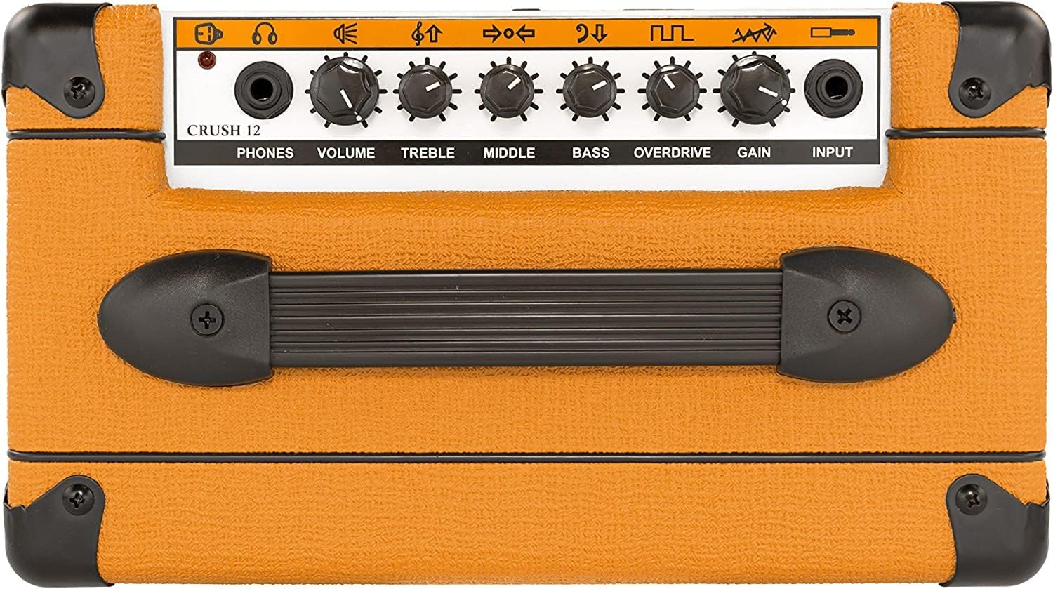 Orange Crush 12 12W 1x6 Guitar Combo Amp Bundle w/Pig Hog Woven Instrument Cable, Power Cable and Liquid Audio Polishing Cloth (3 Items)