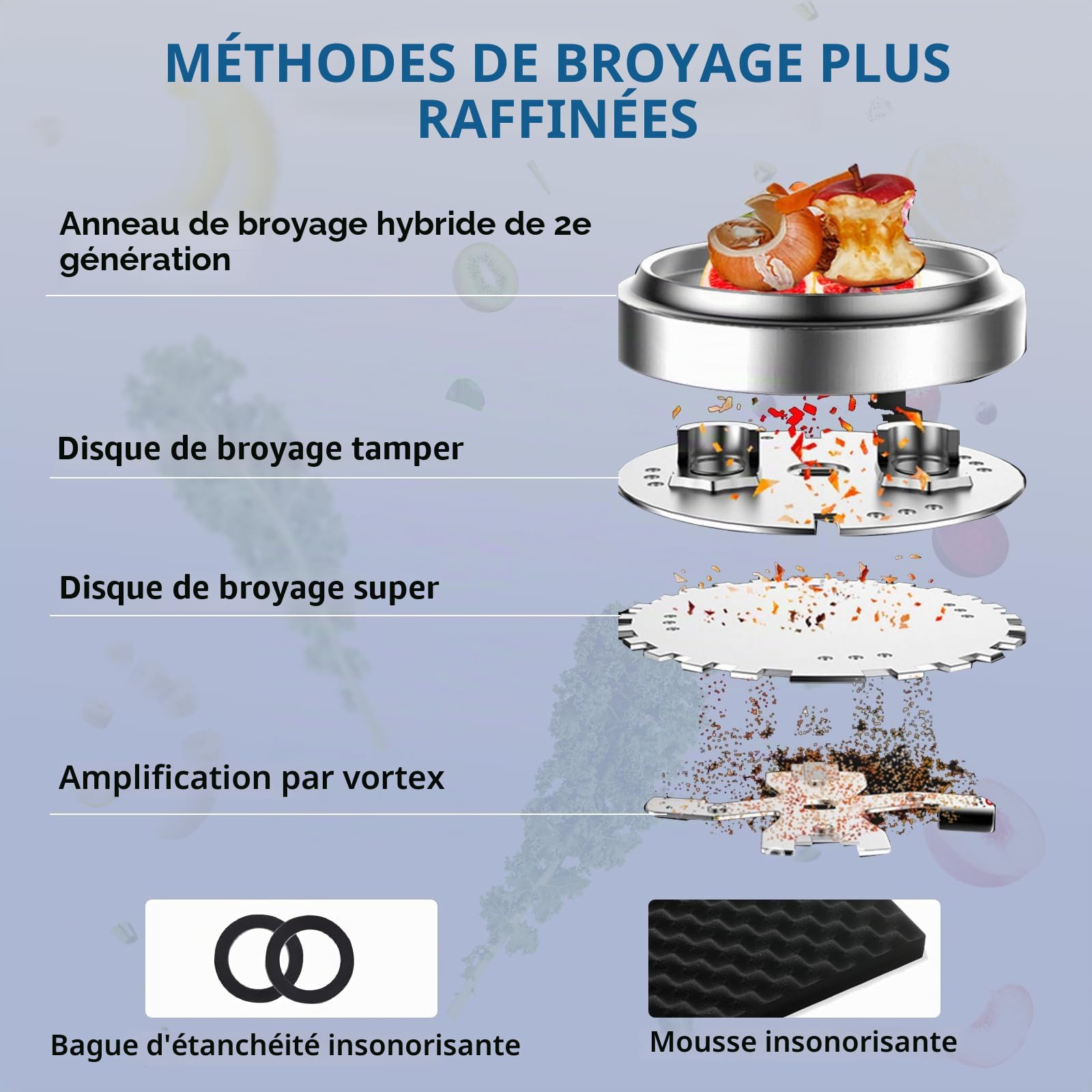 BAOSHISHAN Broyeur de déchets alimentaires de cuisine pour évier