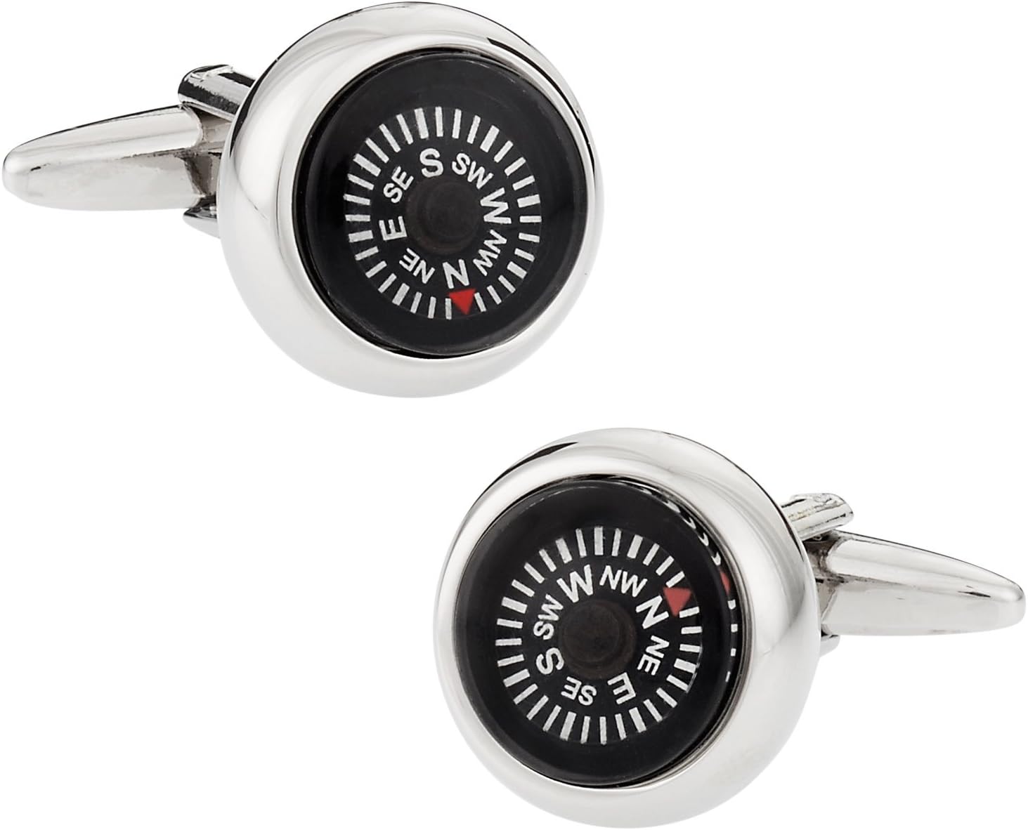 Compass Cufflinks Functional Working with Presentation Gift Box