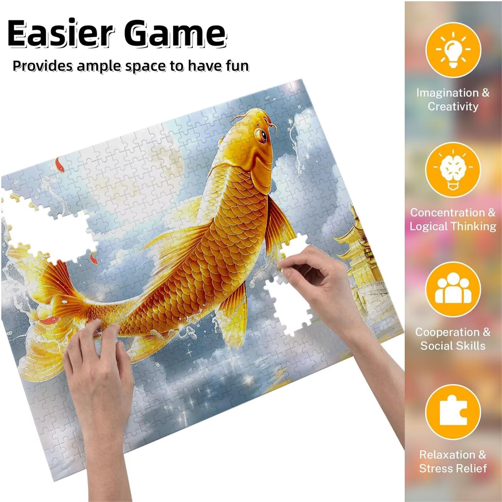 Puzzle układanki, 6000 sztuk klasycznych układanek, łamigłówki rybne relaks inteligencja, trudne trudne puzzle dla dorosłych puzzle gra rodzinna, prezent miłość przyjaciel zwierzęta K0F-464