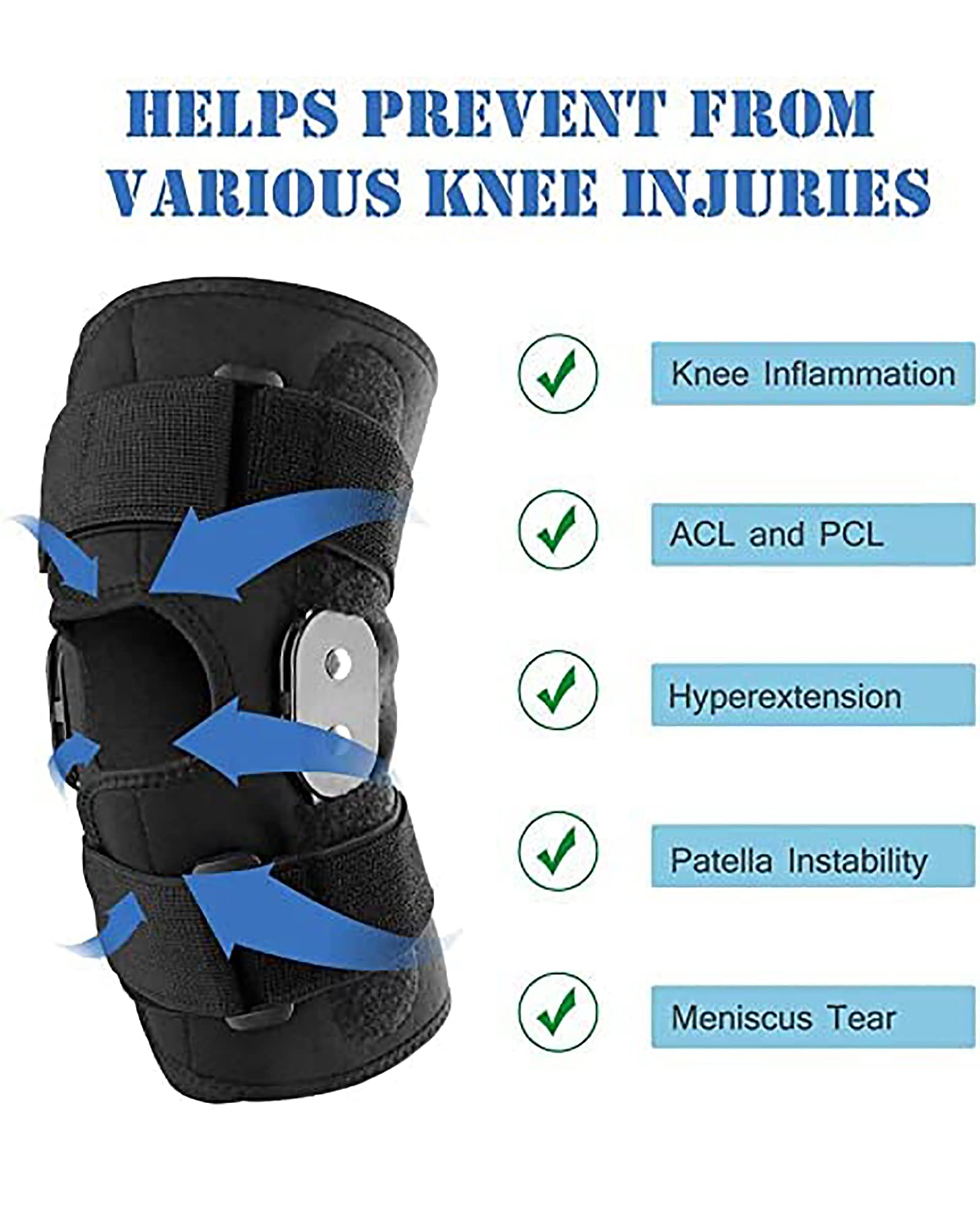 Offene Patella-Stützbandage, verstellbare Knie-Kompressionsbandage, Bänder, Sportverletzungen, orthopädische Schiene zur Schmerzlinderung bei Arthritis