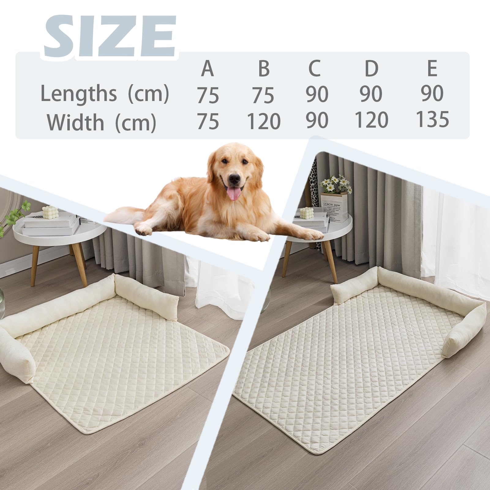 Hundebett Plüsch, Hundedecke Sofa, Sofaschutz Hund, Waschbar rutschfest Hundebetten, Hundekissen, orthopädisches Hundebett (Weiß,75 * 75cm)