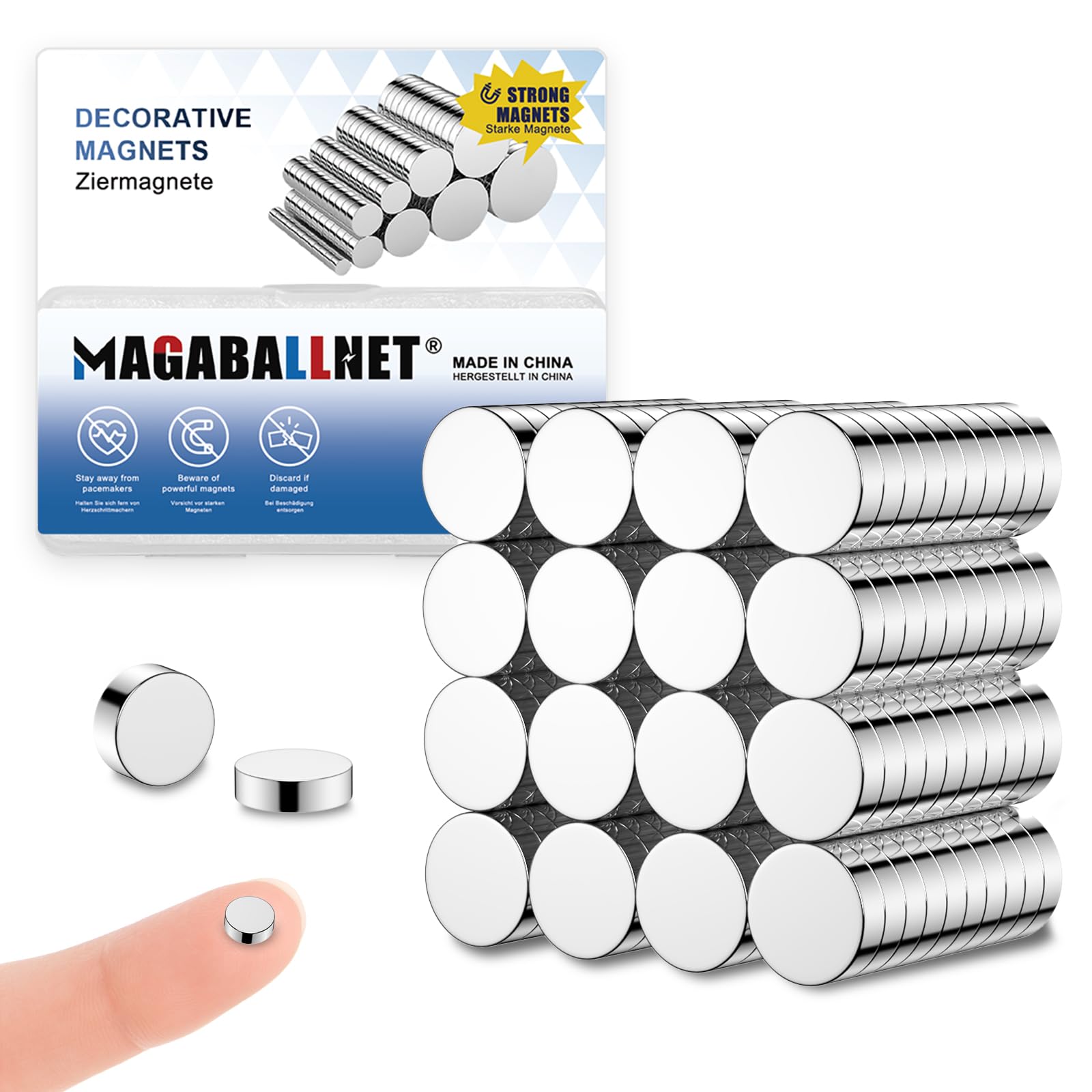 65 Pack 10×2mm Strong Magnets, Neodymium Magnet, Small Magnets for Crafts, Refrigerator, Whiteboard, DIY, Office, Door, 3D Printer — Amazon image 8