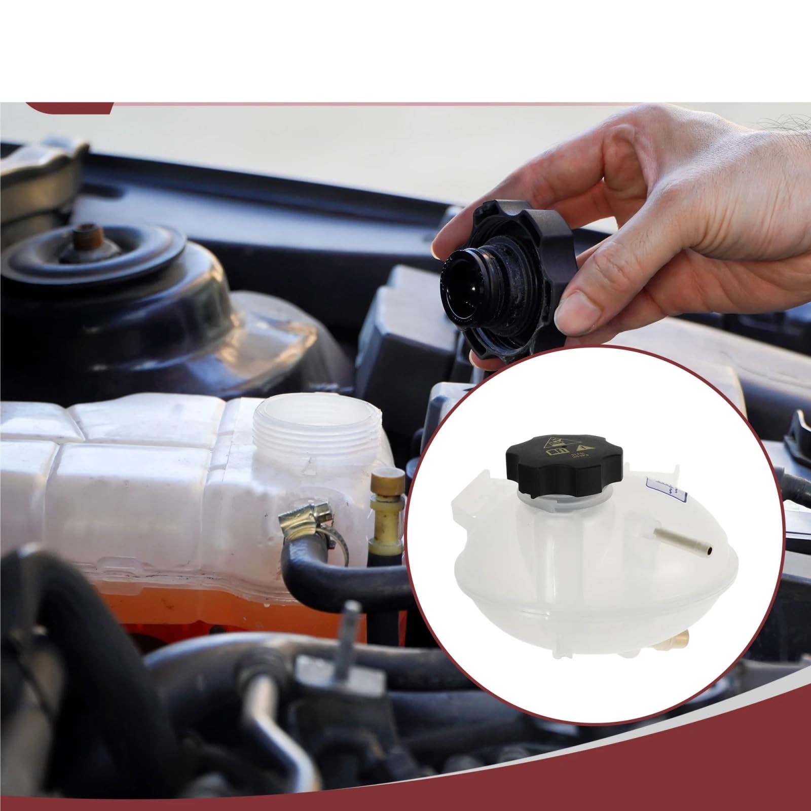Vaschetta Espansione Compatibile Con Jeep Per Renegade 2021 Serbatoio Espansione Liquido Raffreddamento Motore Dell'auto Sostituzione 68289857AA