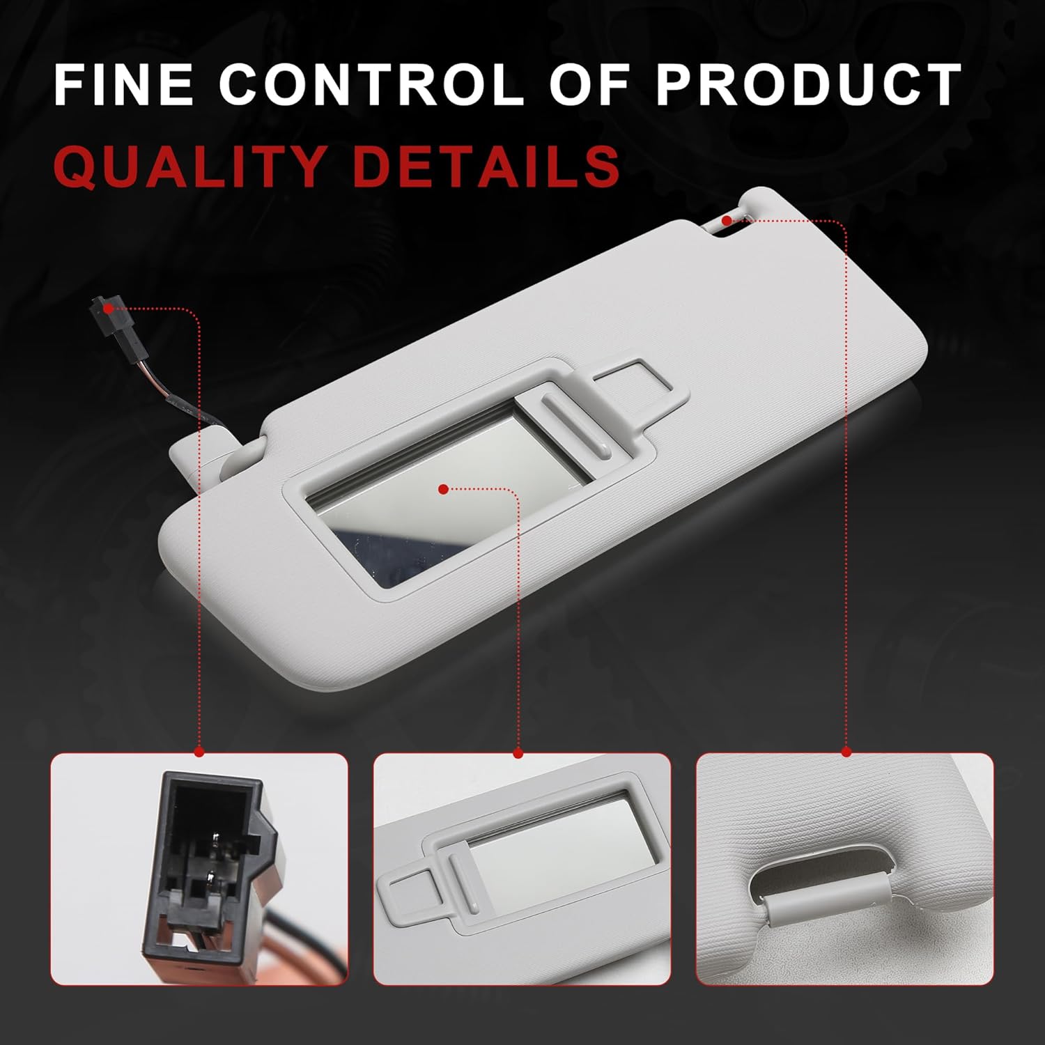 5GG857551 5GG857552 Left Right Car Front Sun Visor Compatible with VW Golf CC Jetta (Left)