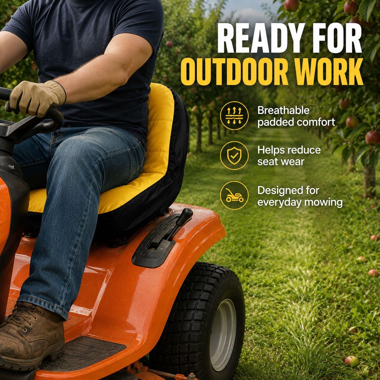 Protector Asiento Cortacésped 15 Pulgadas para Mountfield MTF 1538H