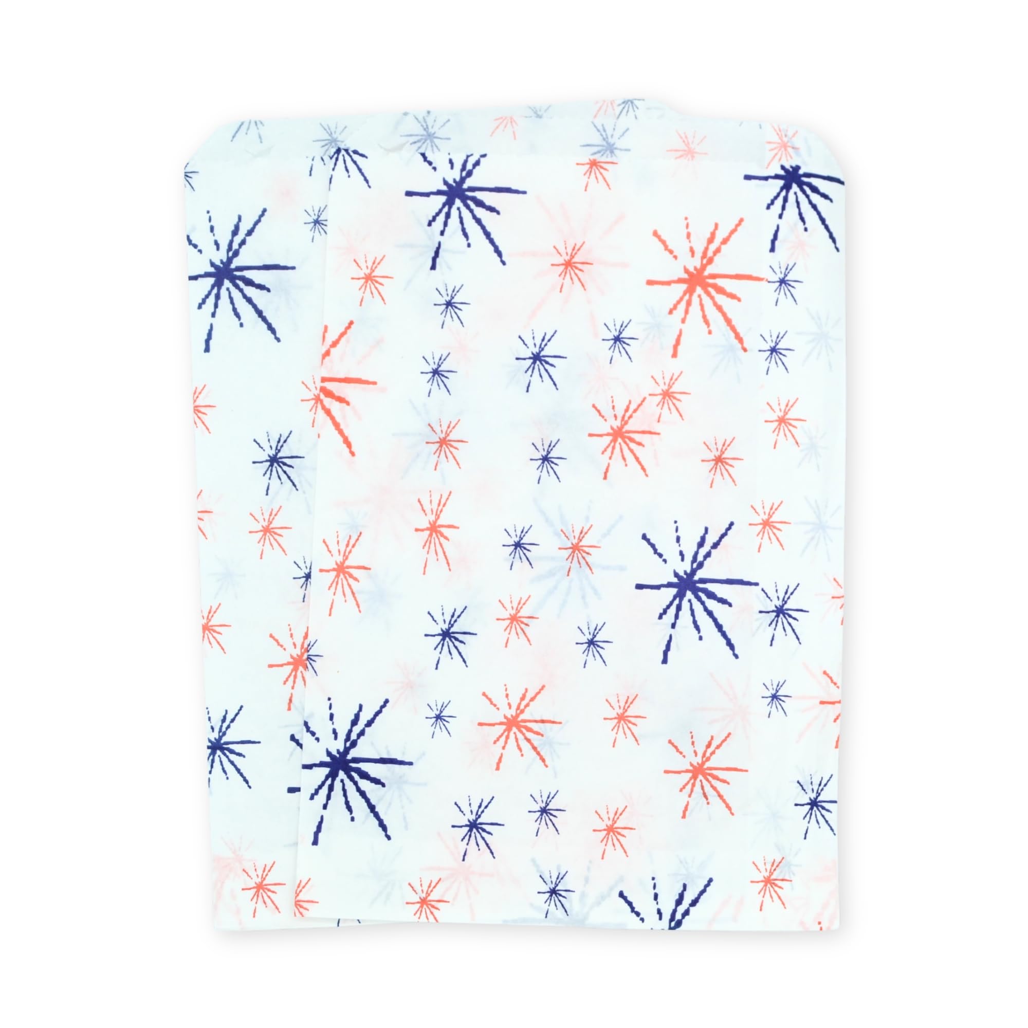 celloexpress 7" x 9" Star Burst Red & Blue Paper Sweet Bags - Patterned Classic Confectionery Gift Shop Goodie Party Bags (Pack of 500) — image 1