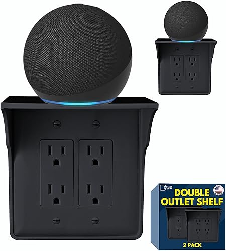 Power Perch - Estante de doble pared con correa de almacenamiento de cable, estante de baño para cepillo de dientes eléctrico y artículos de