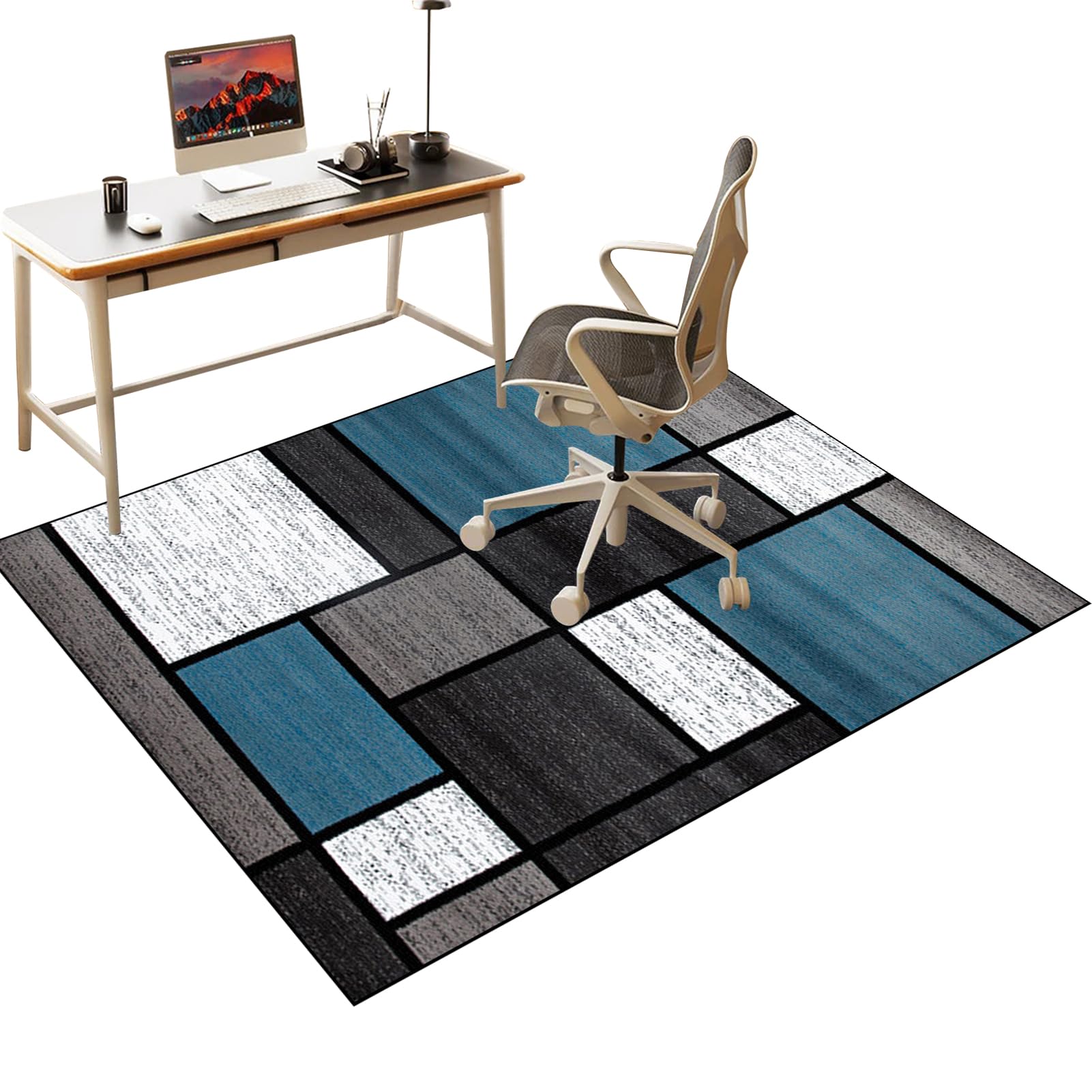 Office Chair Mat for Carpeted and Hardwood Floor, Desk Chair Mat for wooden Floors, Heavy Duty Gaming Chair Mat for Office Home, Floor Protector Mat for Rolling Chair, Computer Chair Rug 120 x 150 cm