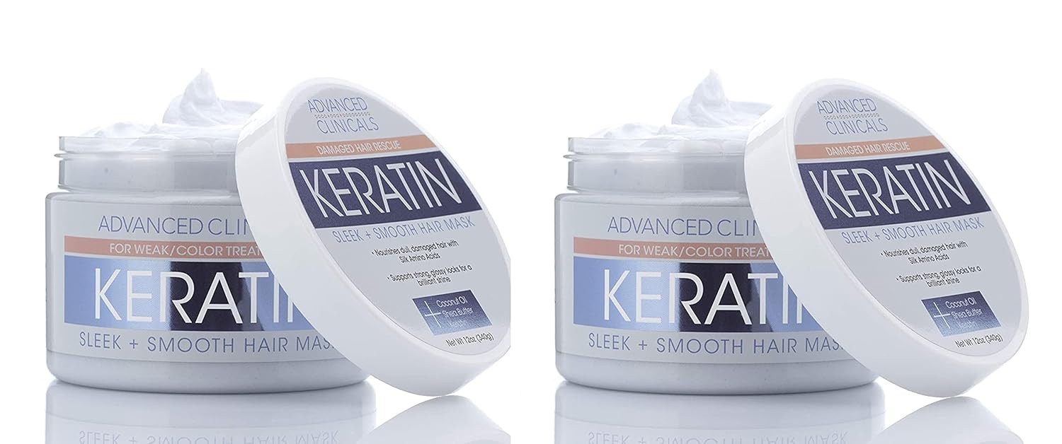 Advanced Clinicals Keratin Hair Mask Treatment For Color Treated Hair, Detoxifying