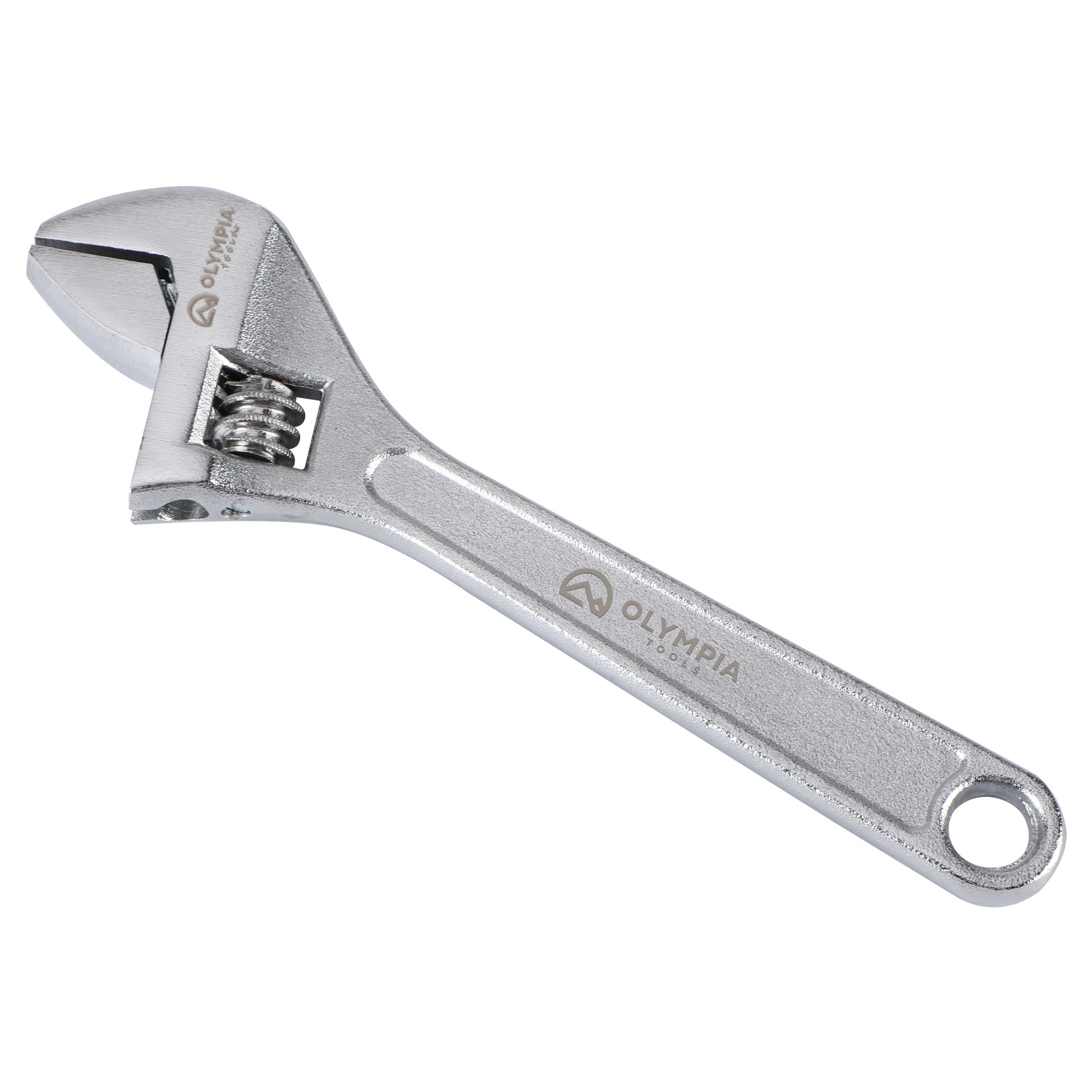 Olympia Tools 6" Adjustable Wrench, Heavy Duty Drop Forged Steel, Chrome Plated, Precision Machined Jaws, Rust Resistant