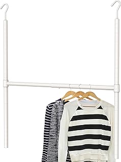 Simple Houseware Adjustable Closet Hanging Rod, White