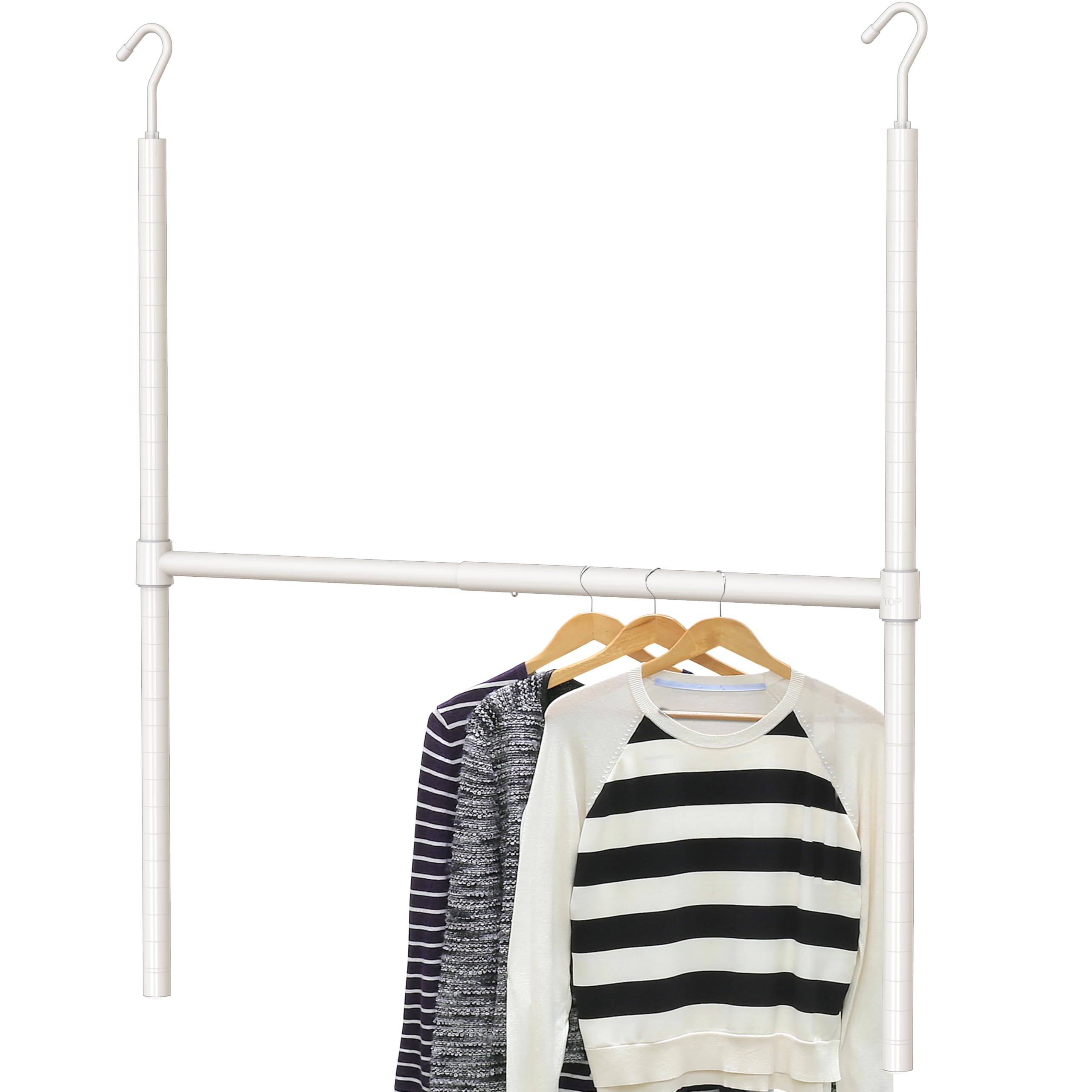 Simple Houseware Adjustable Closet Hanging Rod components