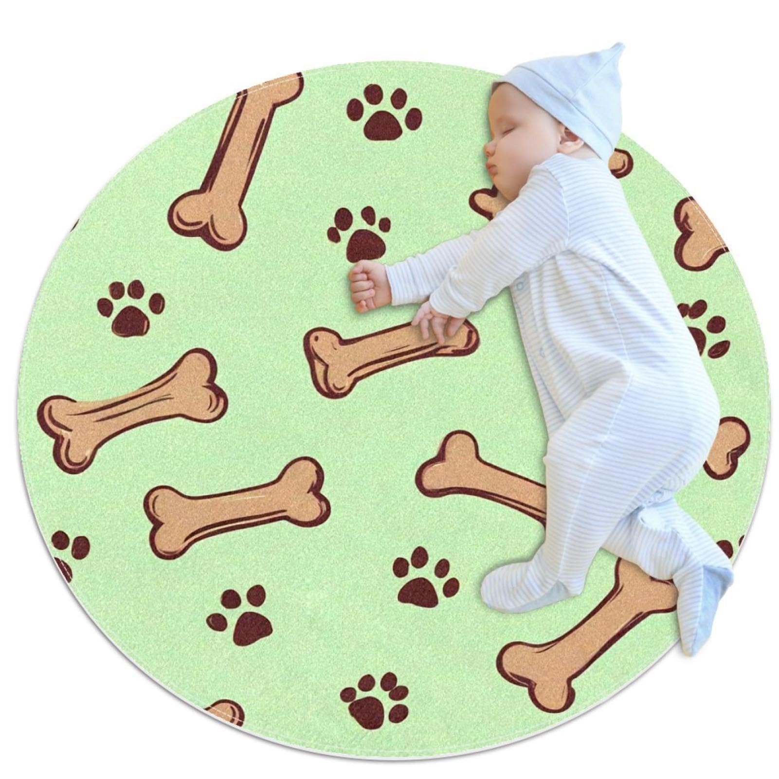 Tapis de salle de bain rond antidérapant 1m pour chambre et canapé