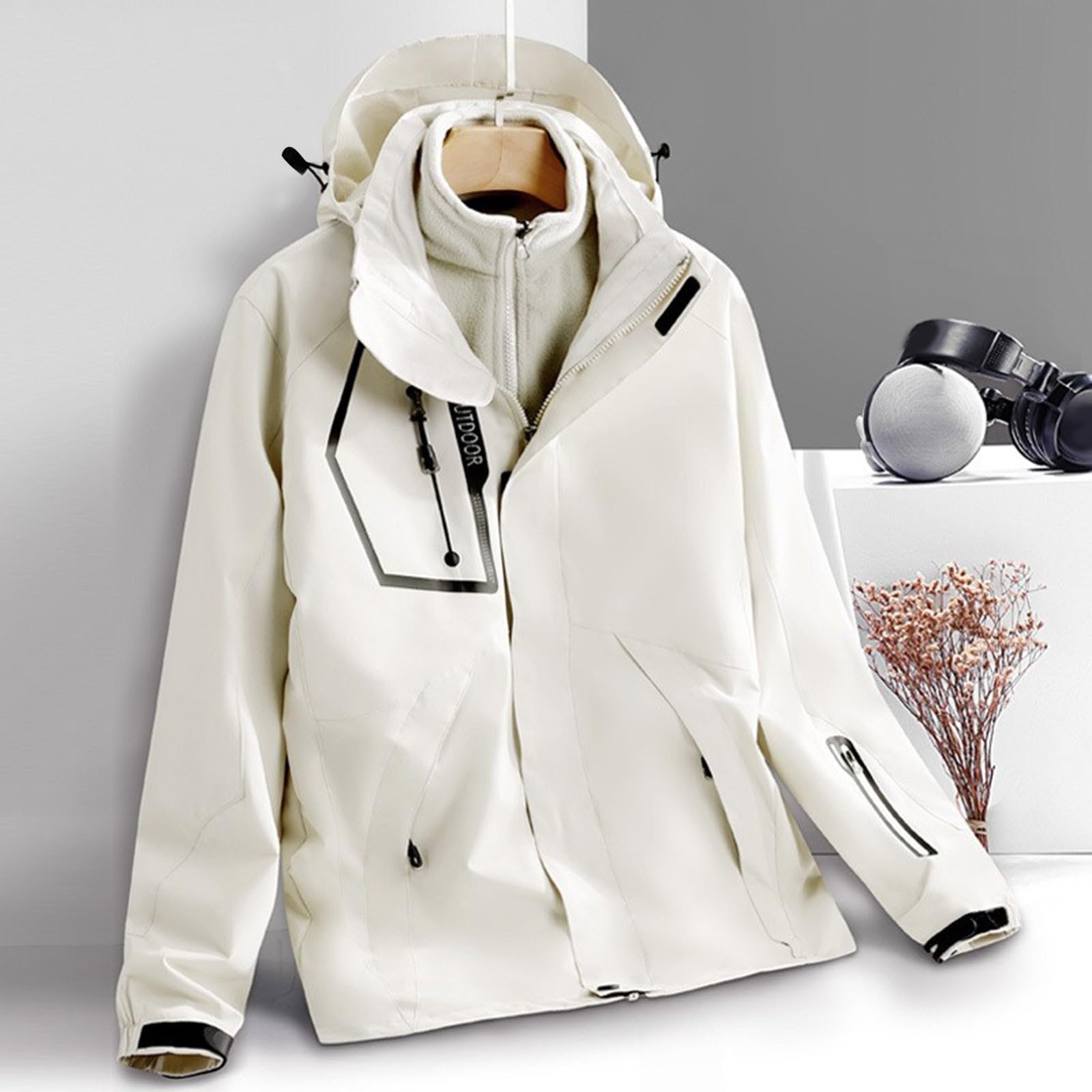 Genérico Cazadora Invierno Mujer,Chaqueta De Esquí Para Mujer Abrigo De Nieve CáLido Para Invierno Cortavientos De MontañA Chaqueta Impermeable Con Capucha