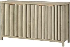 Oxford Fluted Storage Cabinet Sideboard: A Versatile Arch Sideboard for Living Rooms