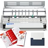 Mxmoonant Electric Creasing Machine Plus with 2X Creasing, 2X Perforating, 2X Cutting Blades, 25r/min Paper Creaser Perforator Cutter Folder for Greeting Cards Invitations Tickets 470mm 110V