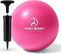 ProBody Pilates 9 Inch Small Exercise Ball with Pump - Yoga Barre Core Strength Stability Physical Therapy Ball
