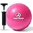 ProBody Pilates Small Exercise Ball with Pump - 9 Inch Workout Ball for Stability, Barre, Yoga, Core & Physical Therapy, Home Gym & Office Use (Pink)
