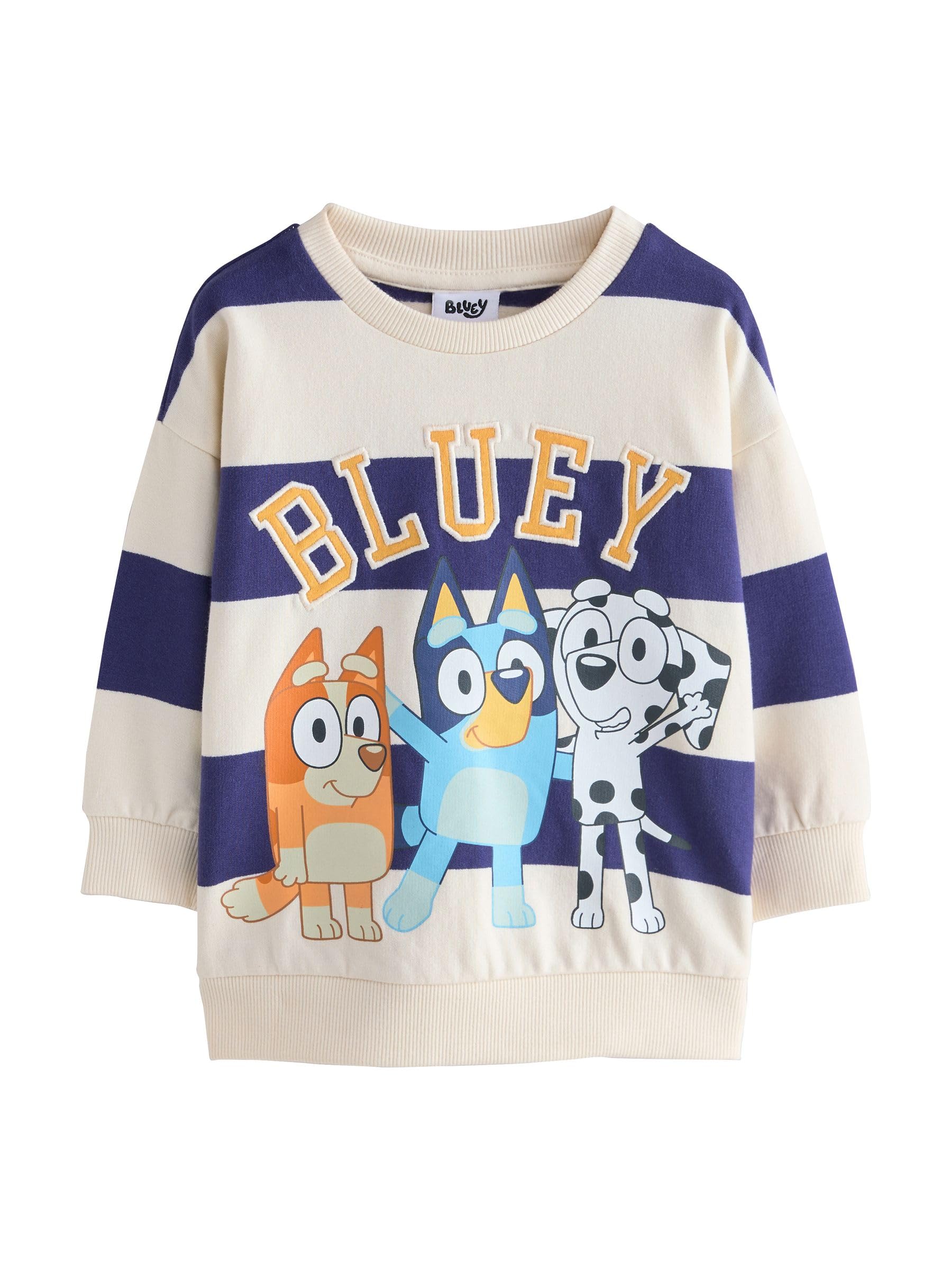 NEXT Jungen Bluey Sweatshirt mit Rundhalsausschnitt Baumwolle 80-128