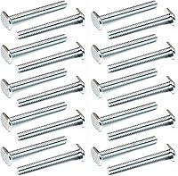 POWERTEC 5/16-18 T-Track Bolts 20-Pack, 2.5" Long T-Slot Bolts for Universal T-Track Woodworking Jigs & Fixtures (QTB1002)