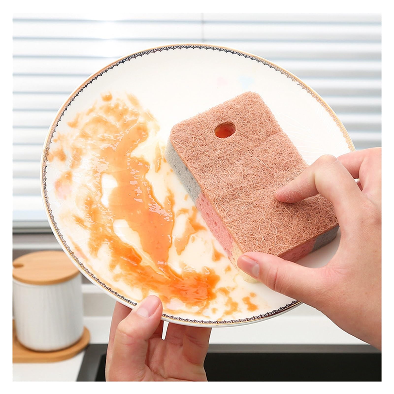 Esponja de celulosa de Doble Cara con Estropajo para Utensilios | Esponja colorida para vajilla, utensilios de cocina, encimeras y limpieza del hogar(Sponge-40PCS)