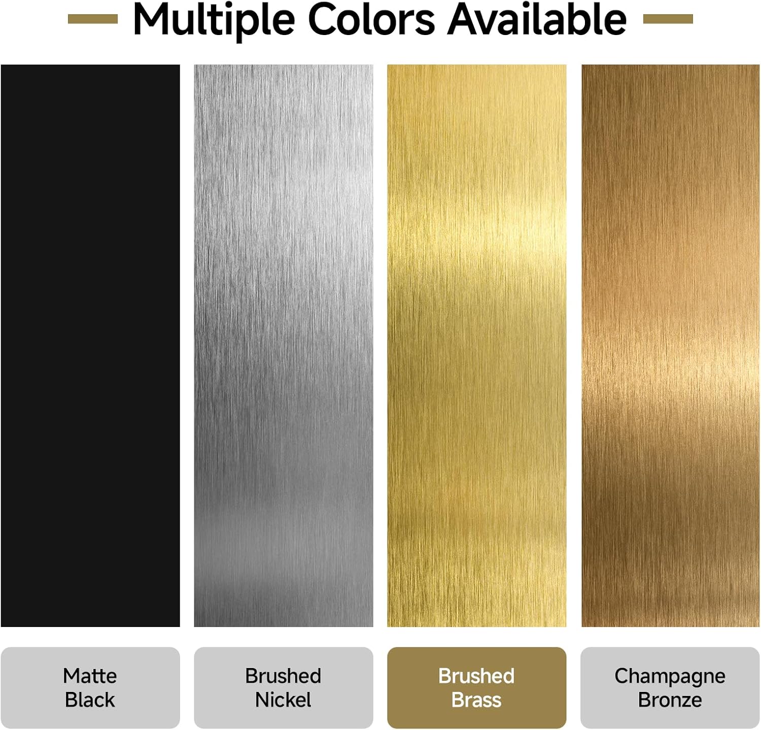 Estmoon 30 Pack 5 Inch Brushed Brass Cabinet Handles Gold Cabinet Pulls, Stainless Steel Kitchen Drawer Pulls Square Pulls for Cabinets and Drawers - 5" Hole Centers(128 mm)