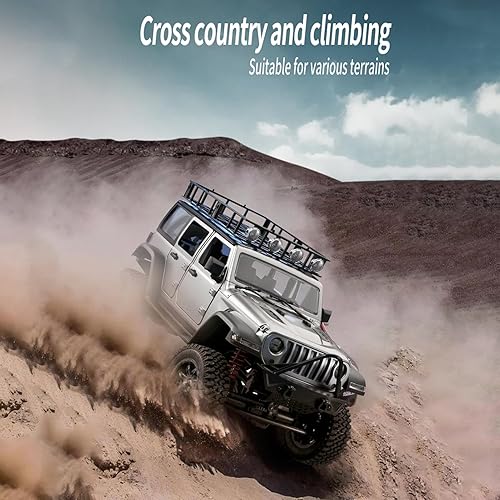 Miniatura 3 de GoolRC 112 escala 4 ruedas coche de control remoto, camión todoterreno con luces, 2.4G control remoto oruga