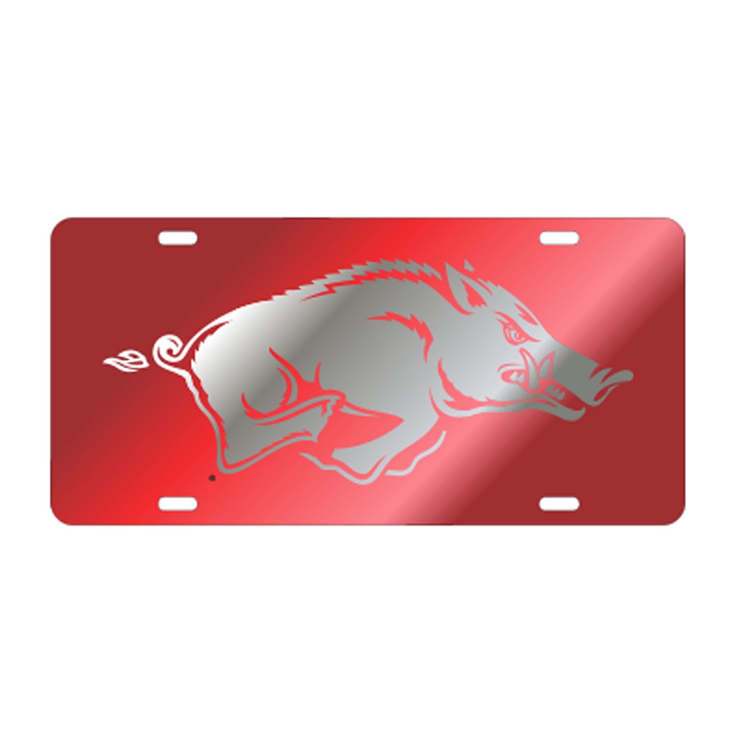 Craftique Arkansas Razorbacks TAG (LASER RED/SIL RUNNING HOG (11015))