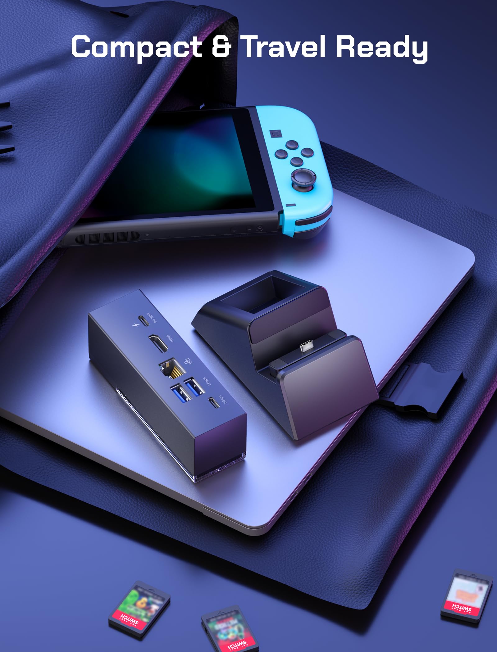 Amazon.com: JSAUX Switch Dock 7-in-1, Portable TV Dock with 4K