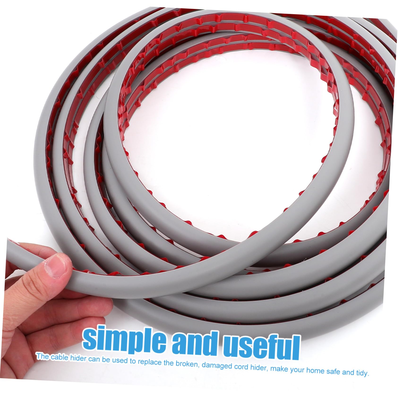 Gatuida Canalina Passacavi Adesiva in PVC Grigia Copri Fili Elettrici per Parete Nascondicavi Decorativo Facile da Installare per Casa e Ufficio