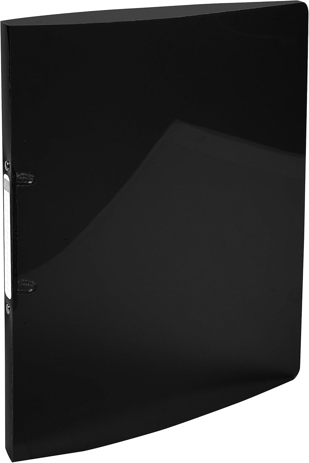Exacompta IDERAMA 54671E Flexible Ring Binder 2 Rings 1.5 cm Spine 3 cm Glossy Polypropylene Cover 5/10 with Label on Back A4 Black