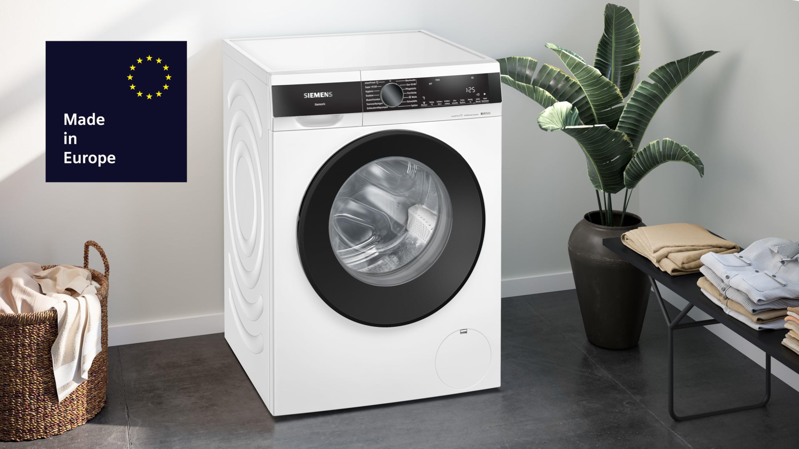 Siemens WG44G2Z22 iQ500 Waschmaschine 9 kg, 1400 U/min, WaterPerfect Plus | Zeit sparen mit speedPack L, langlebiger iQdrive Motor, waterPerfect Plus für beste Wassernutzung