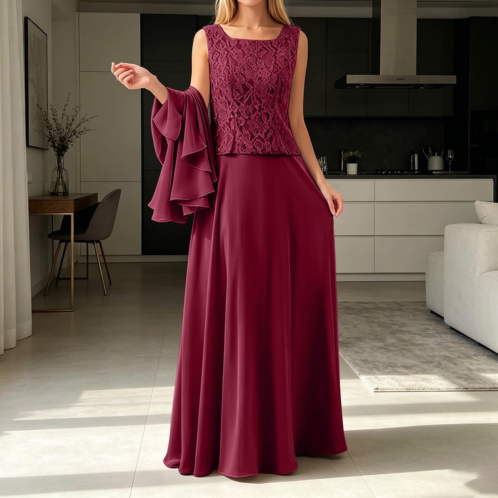 Elegante Completo a Tre Pezzi con Gonna Lunga per Occasioni Formali, Abito Snellente Perfetto per Feste e Balli di fine Anno.