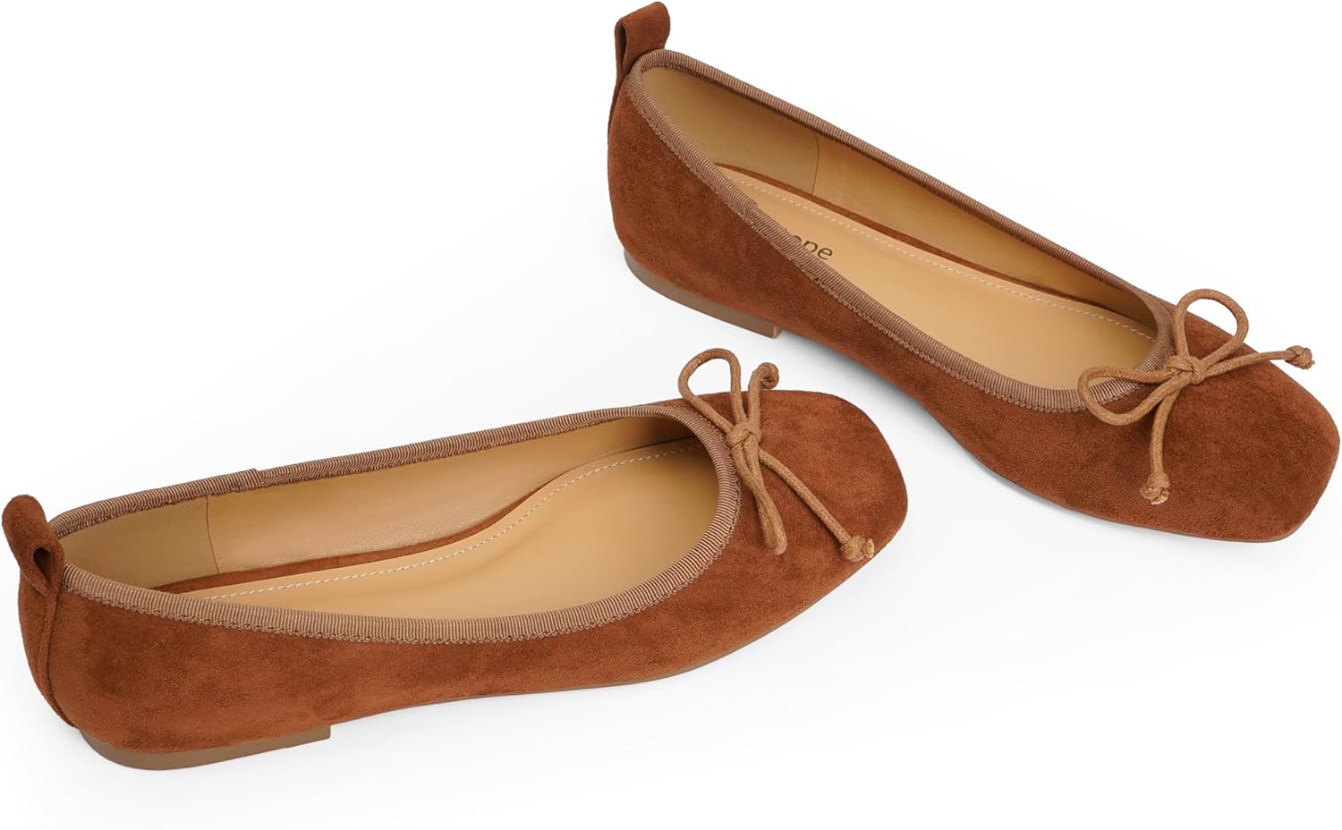 Modatope Ballet Flats with Bow Ballerina Closed Square Toe Slip on Bowknot Flats Shoes for Women Dressy - Image 4