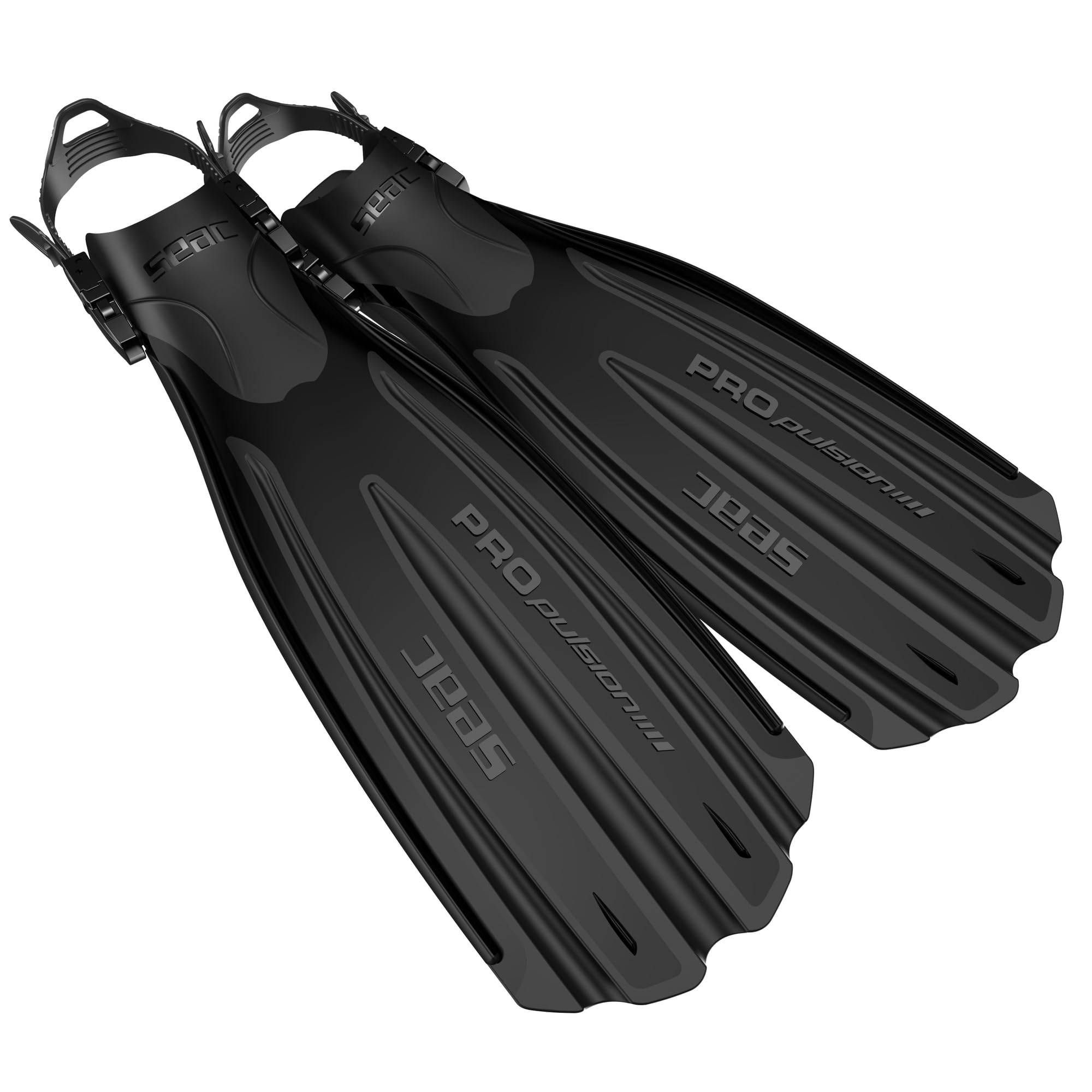 SEAC Propulsion, Diving Fins with Adjustable Strap, Made in Italy, black,6.5/8.5UK — image 1