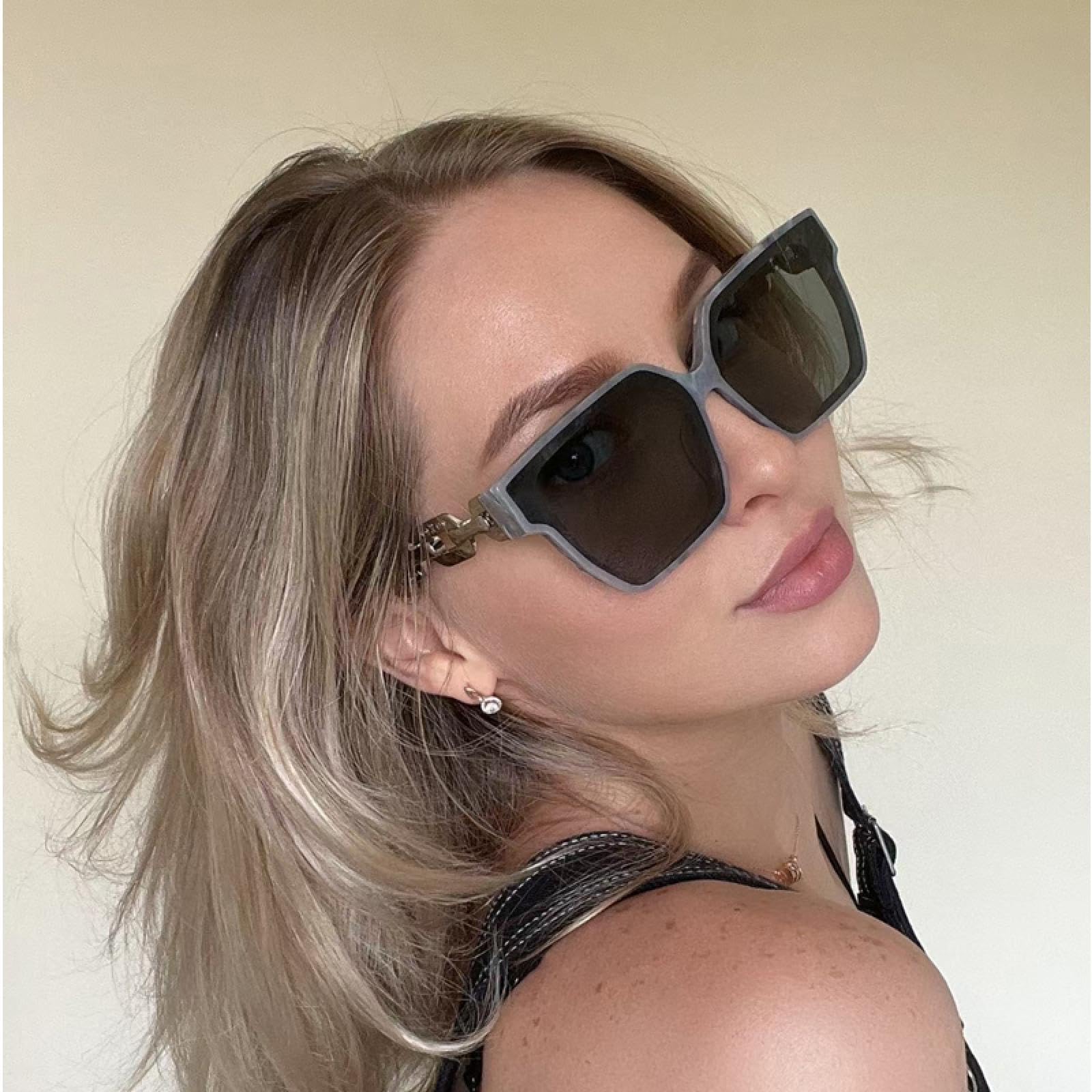 Occhiali da sole con protezione UV400 | Montatura grande a specchio | Donna Uomo per sport all'aria aperta e guida