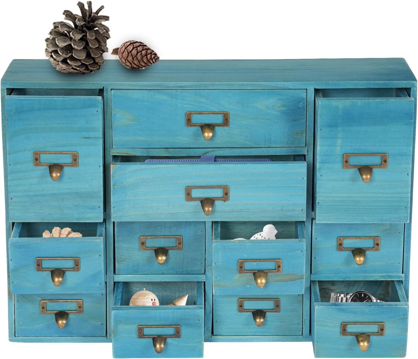 GUIAFUHYE Storage Box with 12 Drawers, Apothecary