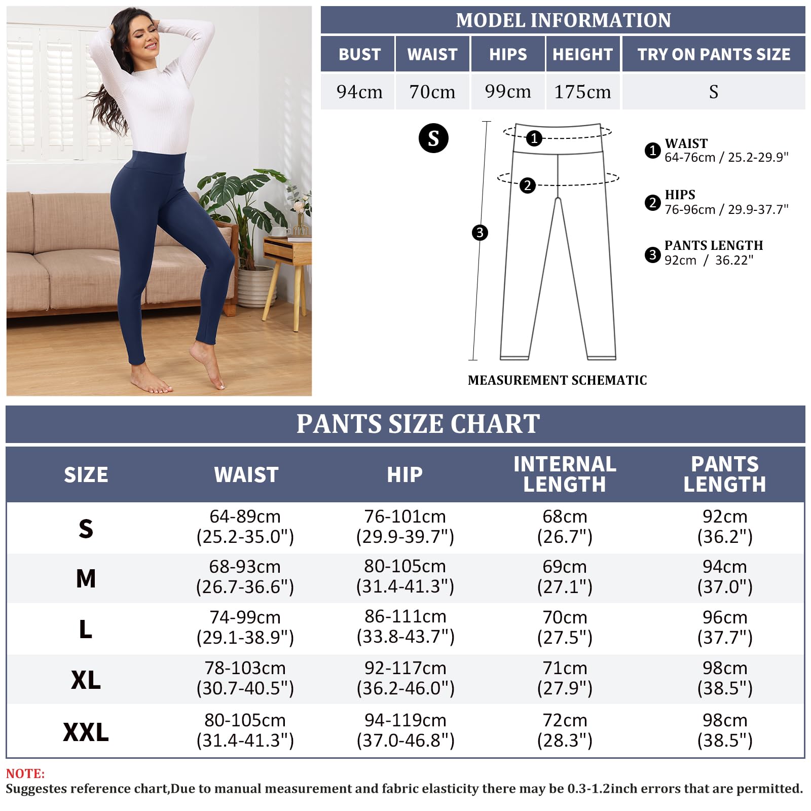 TMEOG Leggins Invernali Donna Pantaloni Termici Leggings Felpati Pantacollant Vita Alta Fuso Termico Pantaloni Elasticizzati Leggings Curvy in Pile de Yoga Corsa Pilates per Donna