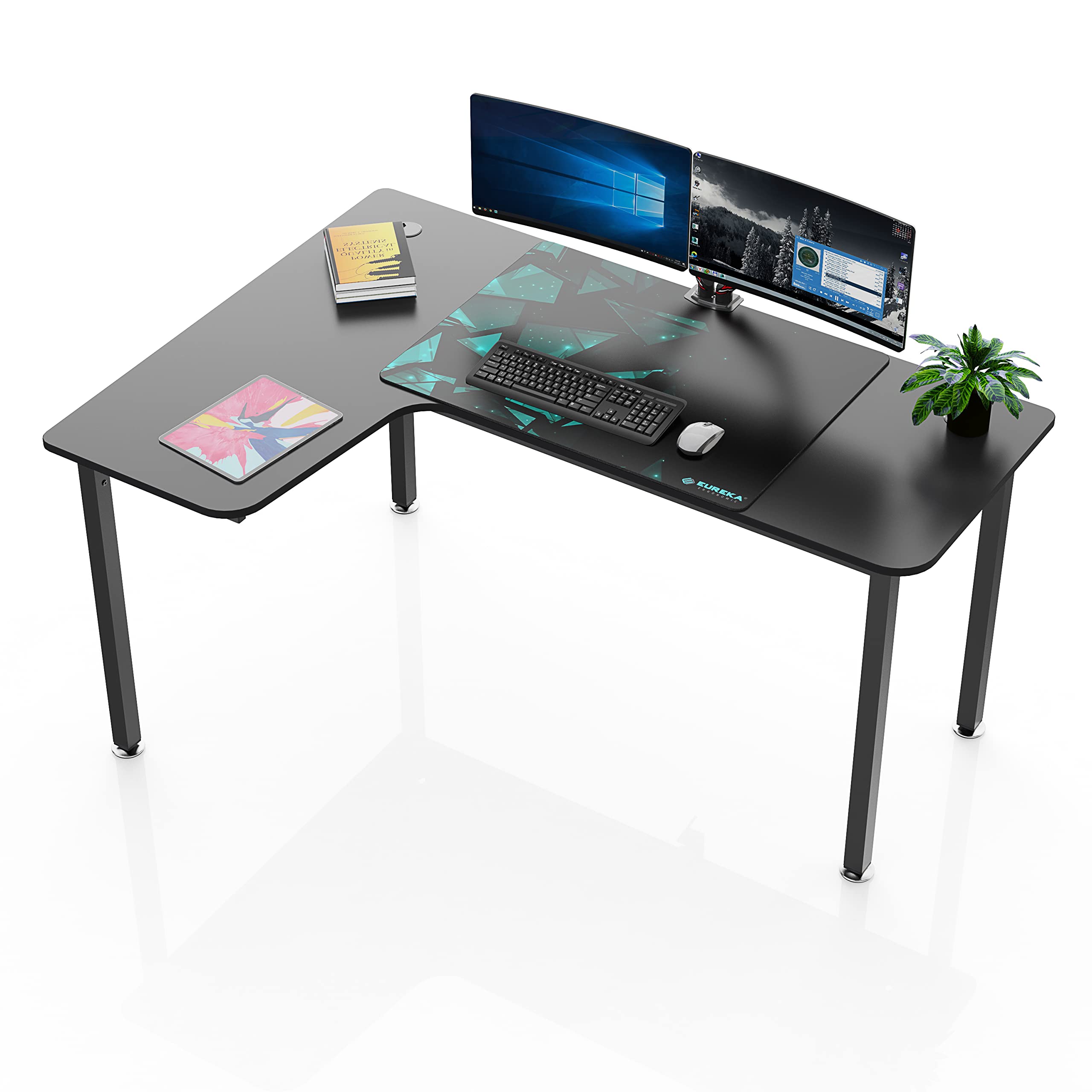 Buy EE Eureka Ergonomic 61 inch L Shaped Corner Desk,Ergonomic Gamer