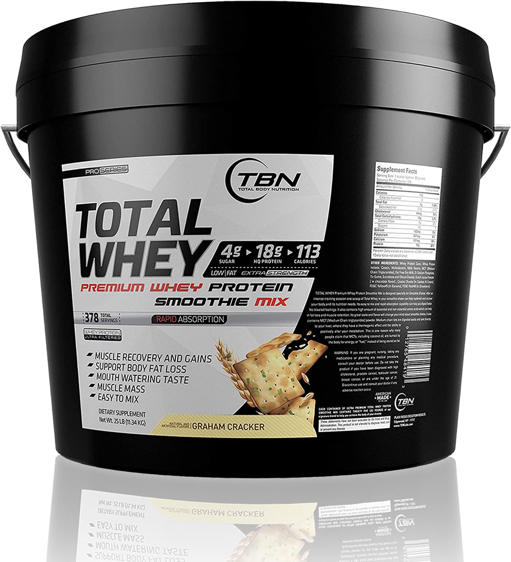 TBN Labs Whey Protein 25 lbs, Graham Cracker