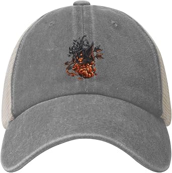 Angry Wolf Baseball Cap for Men Women Vintage Mesh Hat Trucker Hats Golf Caps
