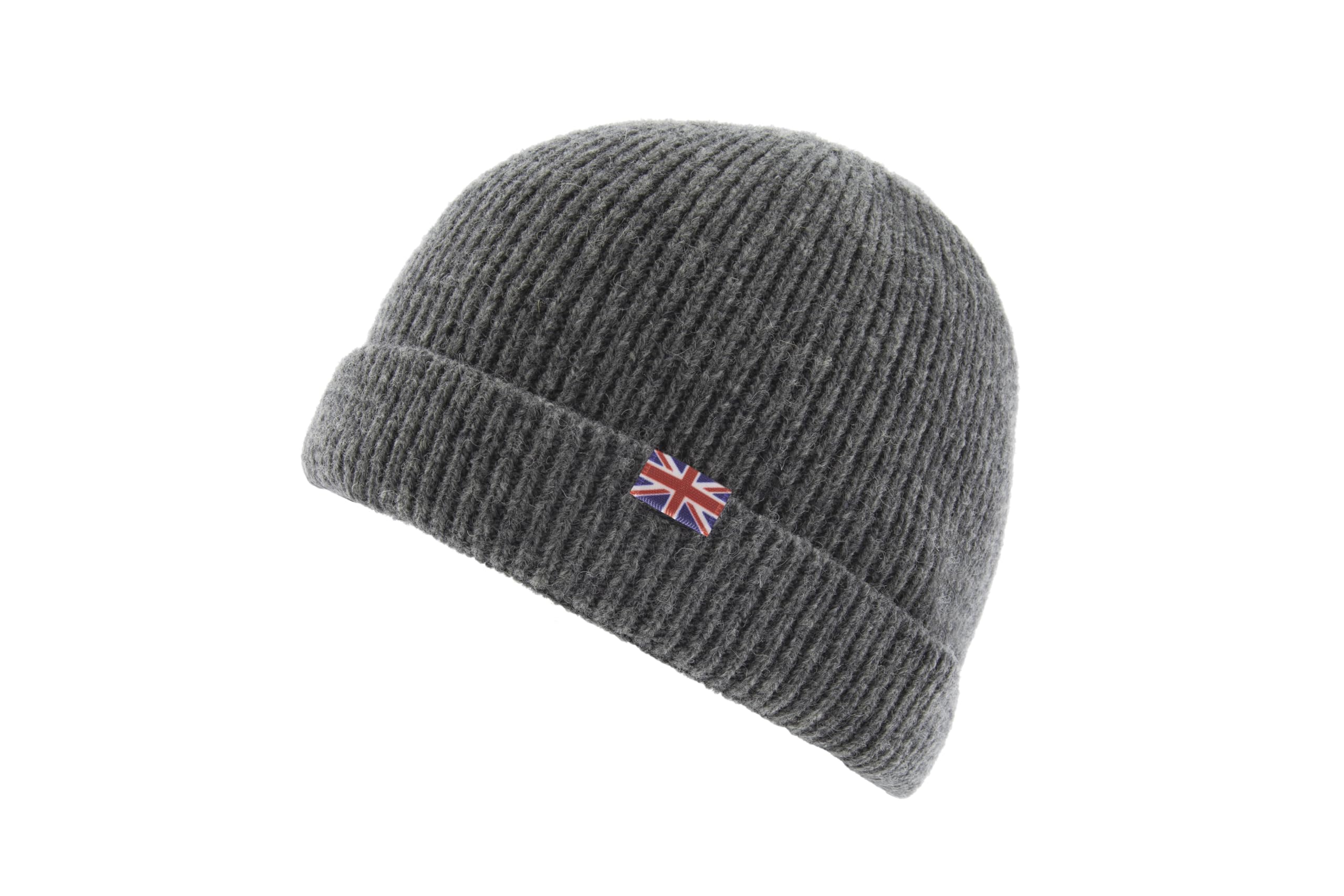 Patriia Gorro de lana merino 100 % con bandera británica. Hecho a mano. Gorro de lana para hombre. Gorro de lana para mujer. Gorro de punto