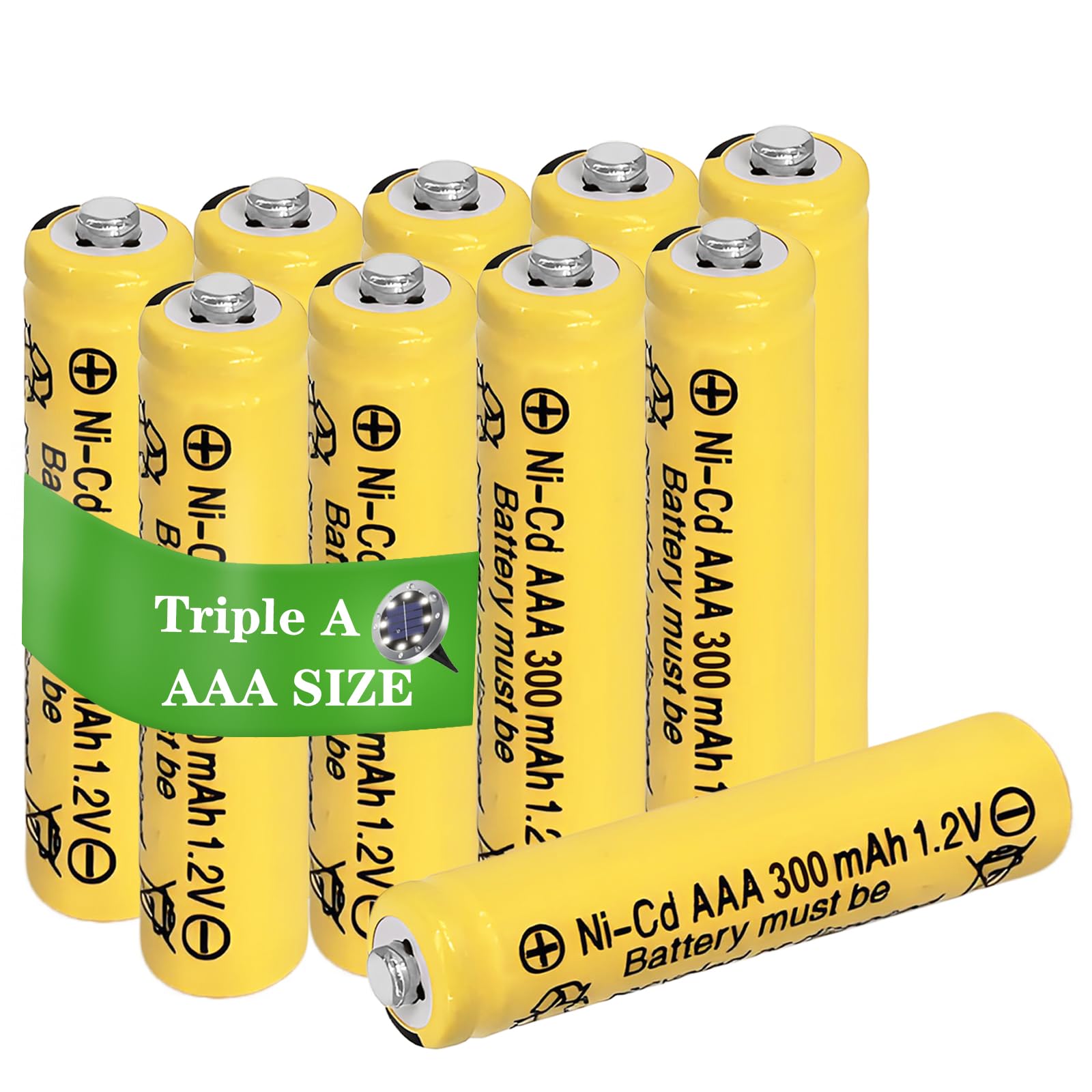 Rechargeable AAA Batteries 700mAh 1.2V NICD Triple A for Outside Solar Lights,LED String Lights, Pathway Lights,10 PCS-image-18