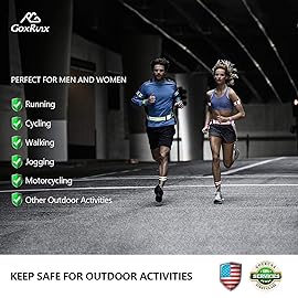 Reflective Bands Running Gear (6 Pack) Adjustable Reflective Armband Arm Wrist Ankle Leg Bands Reflectors -Reflective Tape Straps for Clothing Night Running Cycling Walking -Slap Bracelets